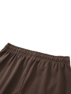 Solid Color Straight-Leg Sweatpants