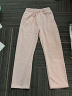 Solid Color Straight-Leg Sweatpants