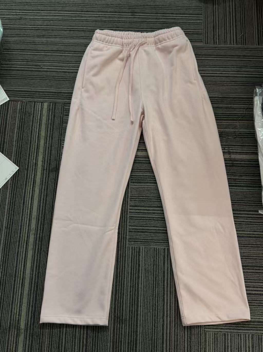 Solid Color Straight-Leg Sweatpants
