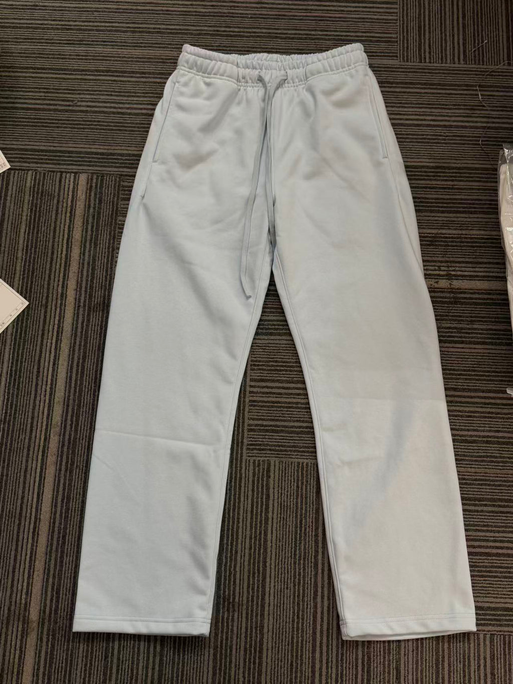 Solid Color Straight-Leg Sweatpants