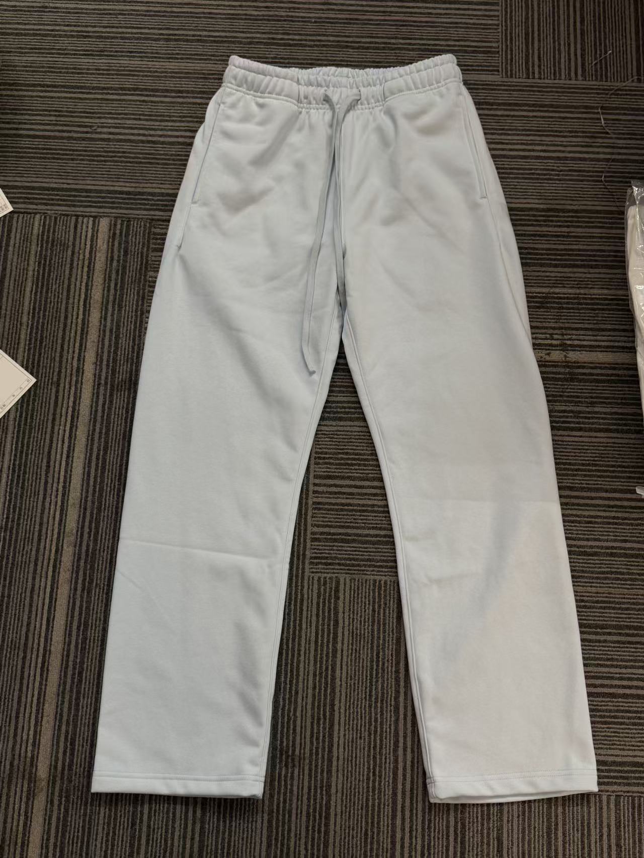 Solid Color Straight-Leg Sweatpants