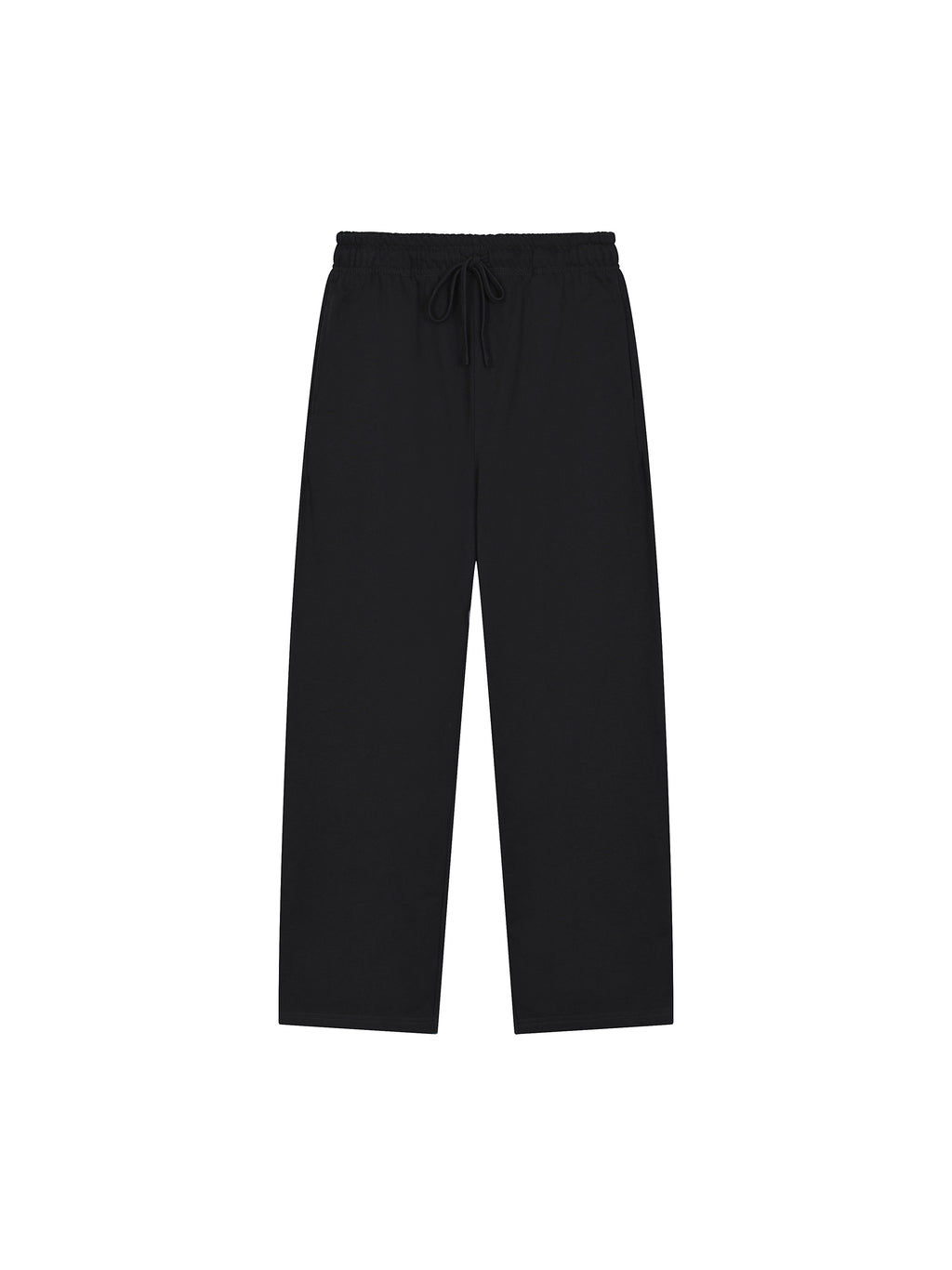Solid Color Straight-Leg Sweatpants