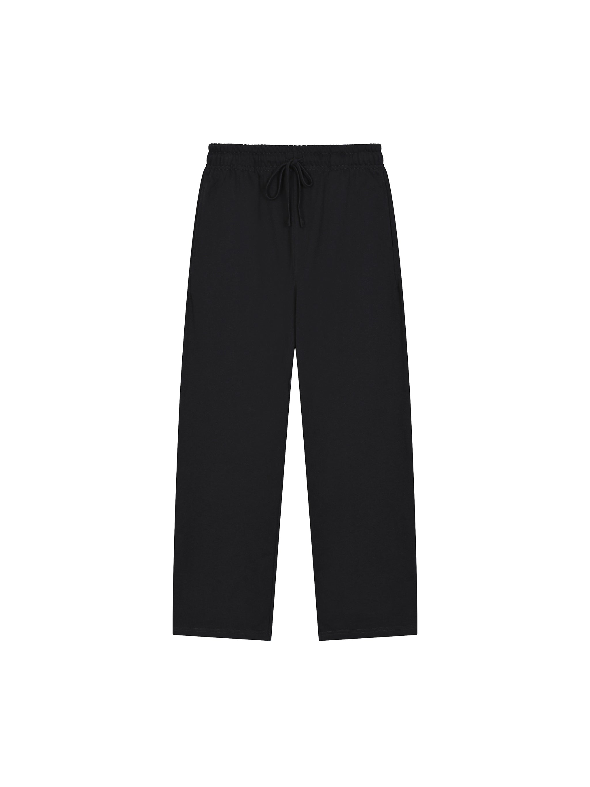 Solid Color Straight-Leg Sweatpants