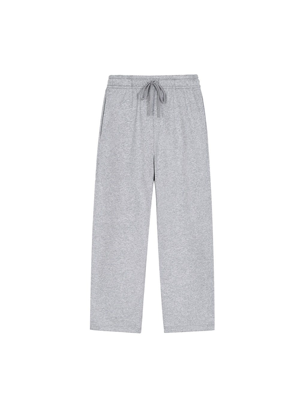 Solid Color Straight-Leg Sweatpants