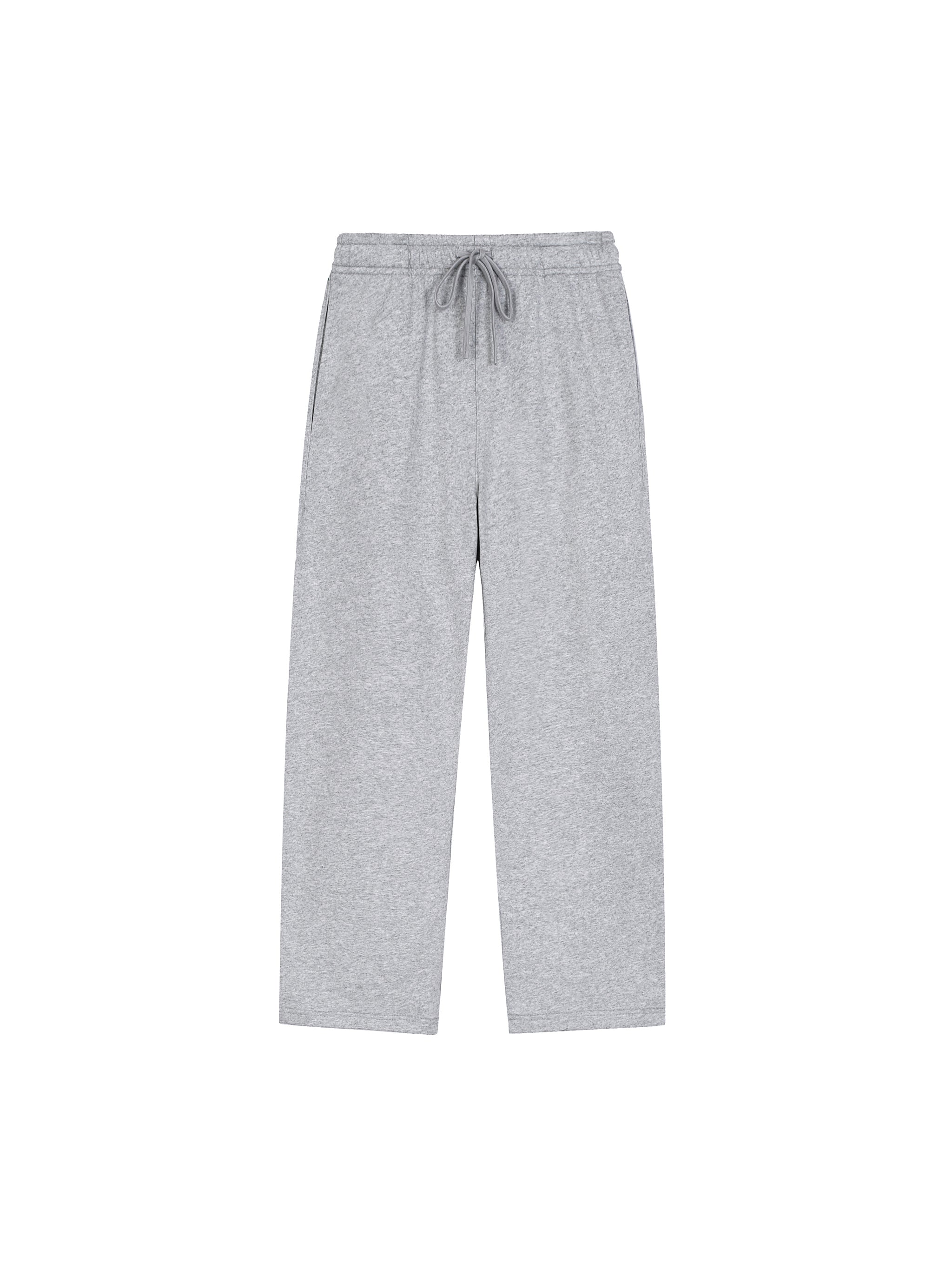 Solid Color Straight-Leg Sweatpants