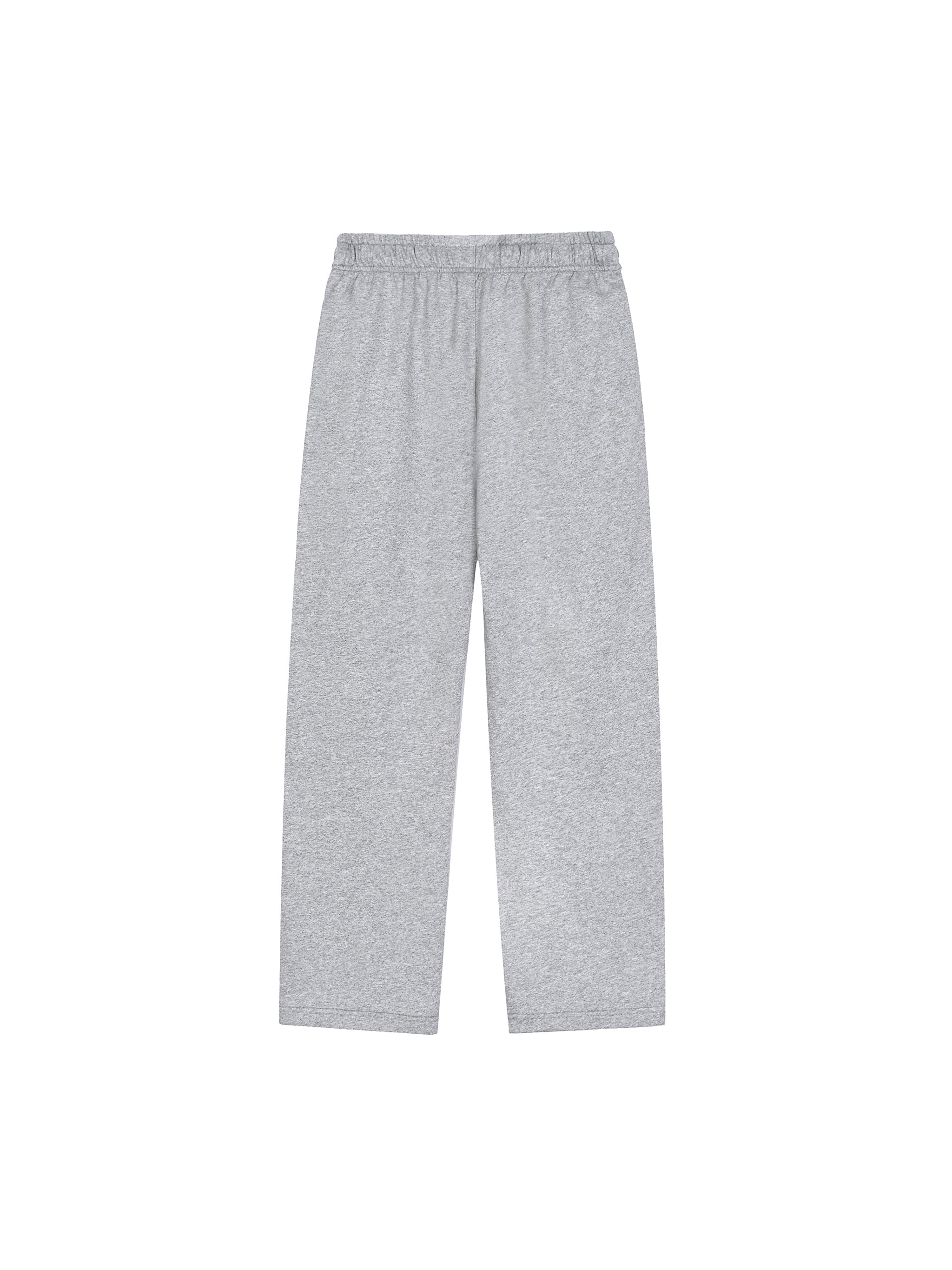 Solid Color Straight-Leg Sweatpants