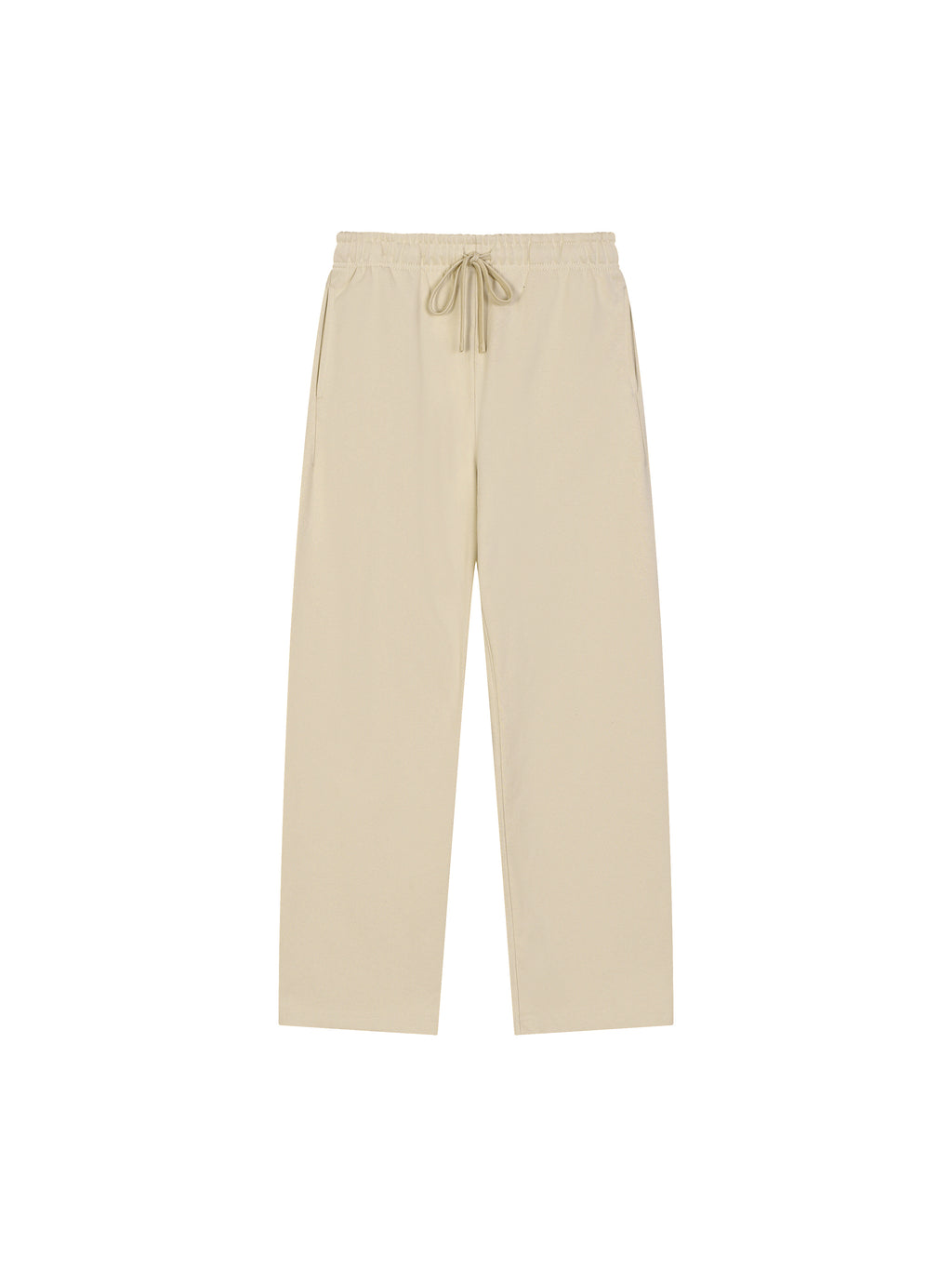 Solid Color Straight-Leg Sweatpants