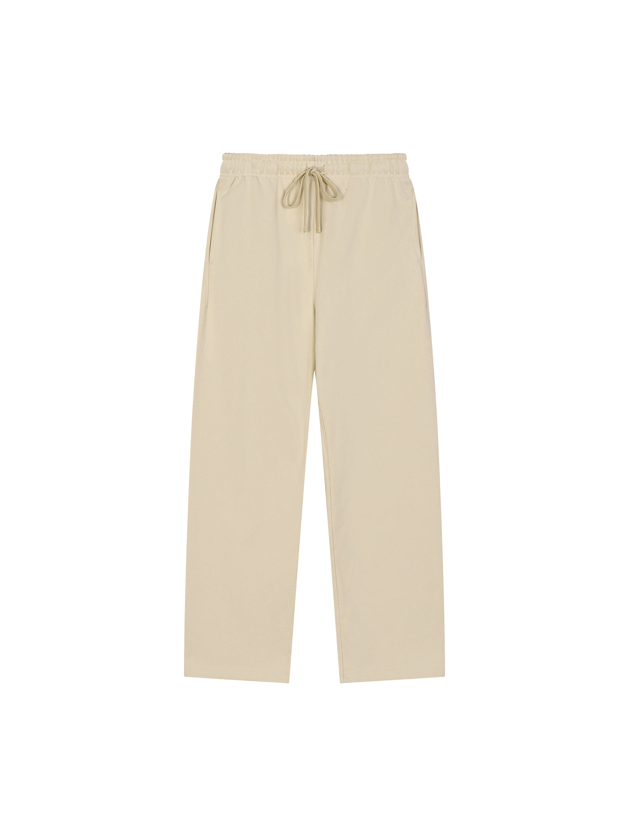 Solid Color Straight-Leg Sweatpants