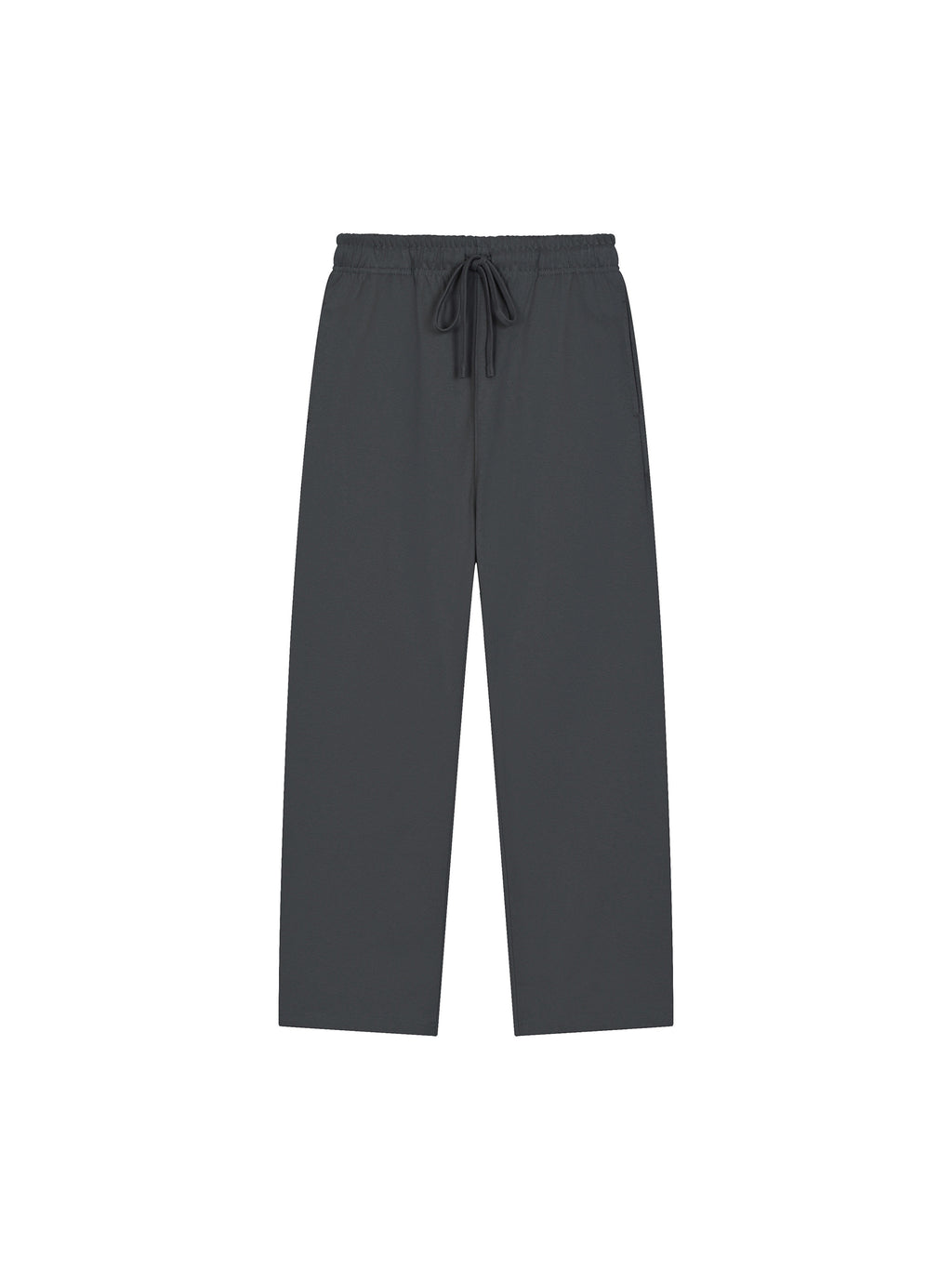 Solid Color Straight-Leg Sweatpants