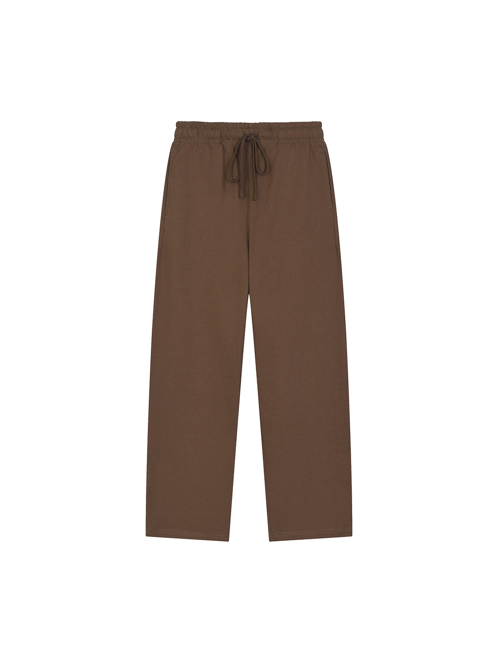 Solid Color Straight-Leg Sweatpants