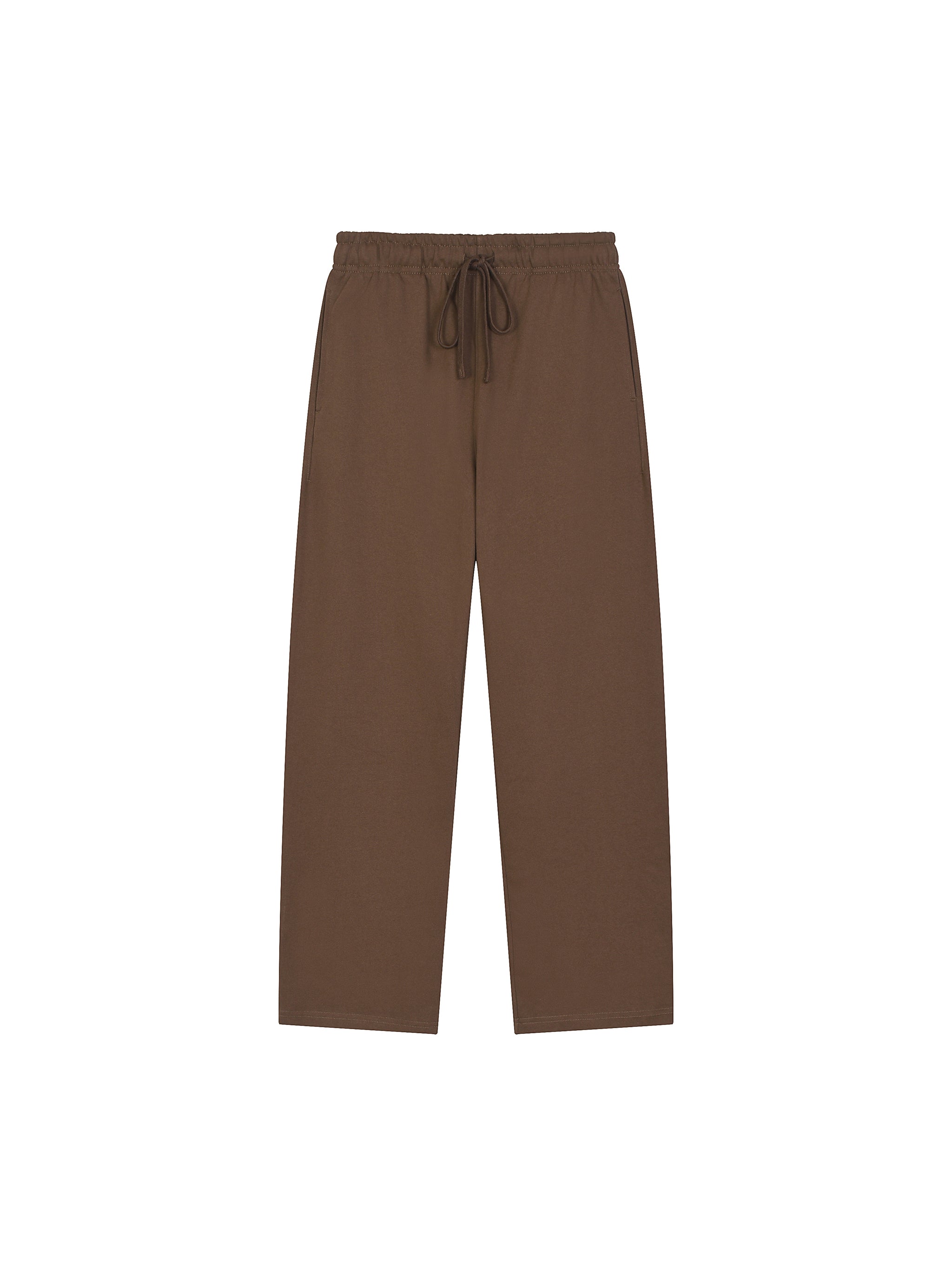 Solid Color Straight-Leg Sweatpants
