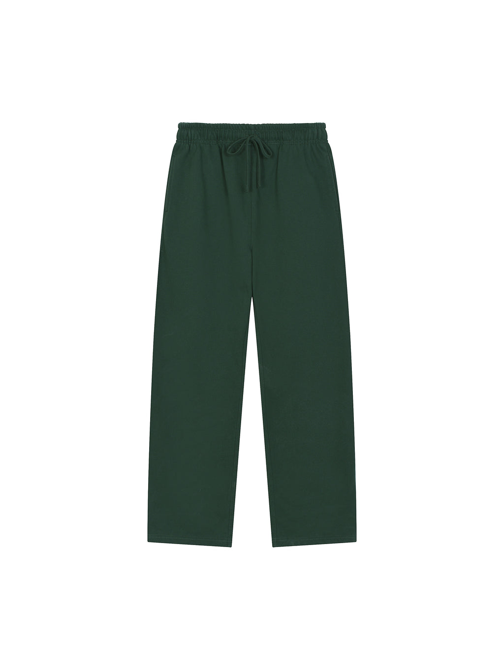 Solid Color Straight-Leg Sweatpants