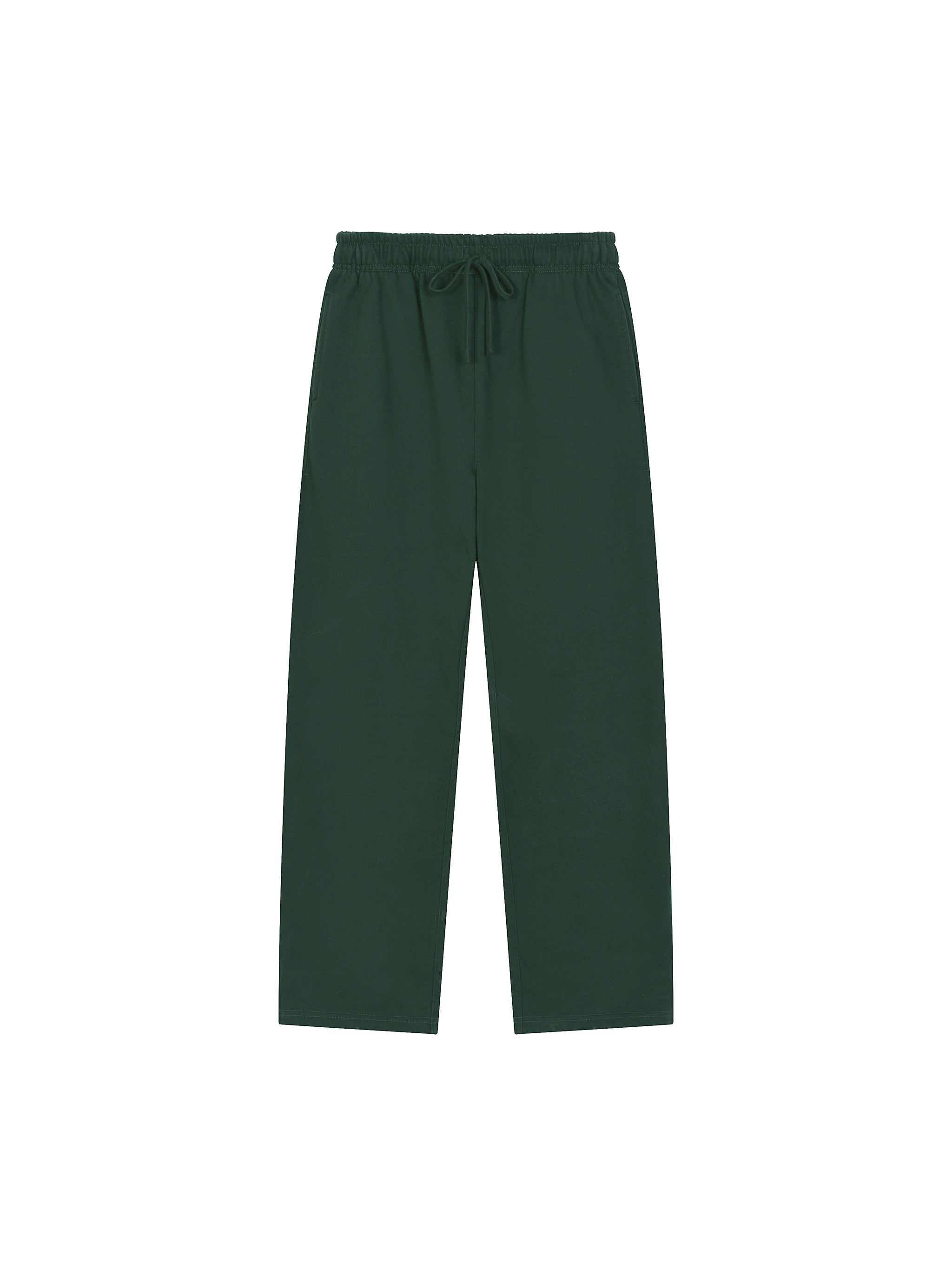 Solid Color Straight-Leg Sweatpants