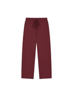 Solid Color Straight-Leg Sweatpants