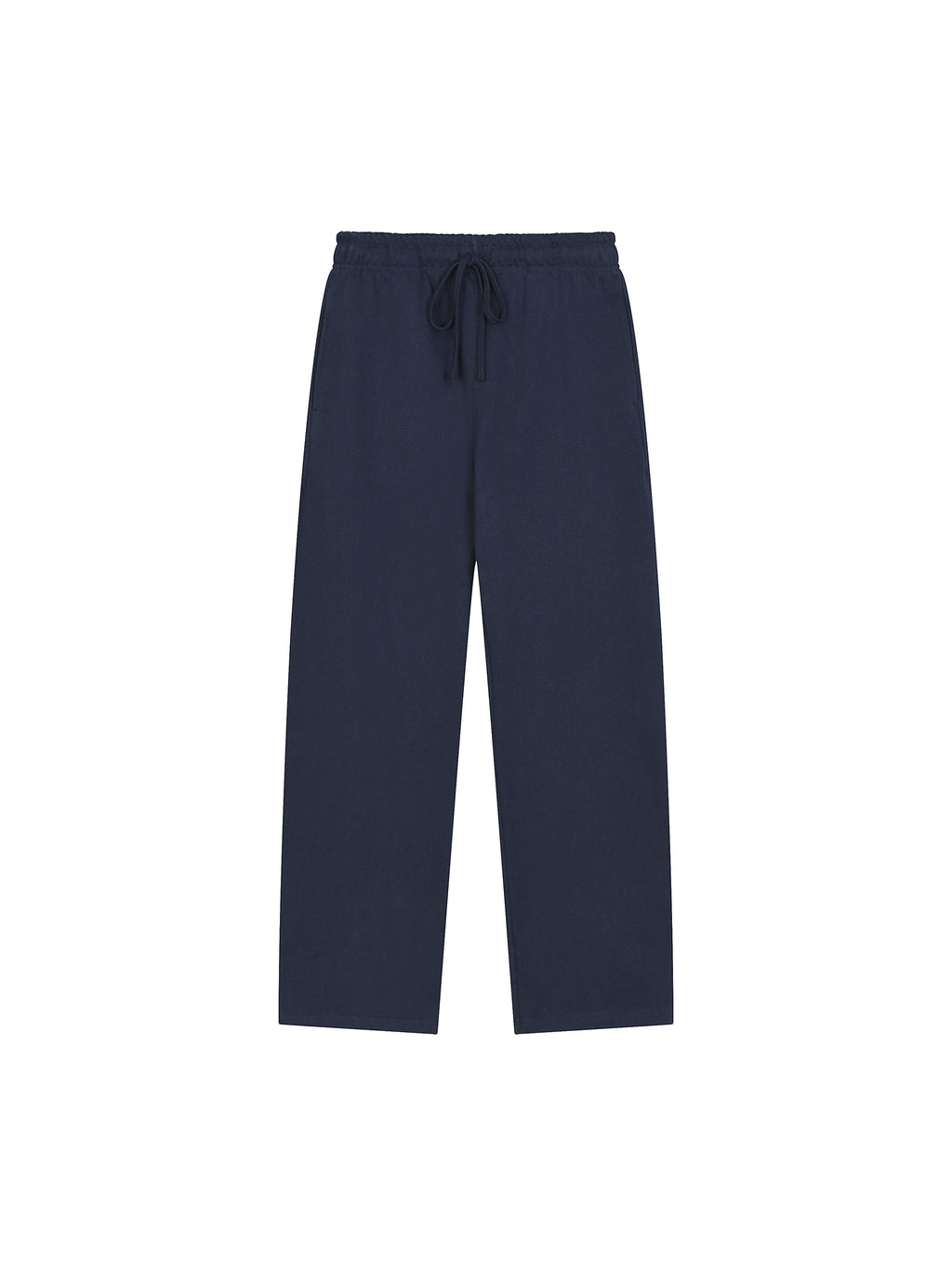 Solid Color Straight-Leg Sweatpants