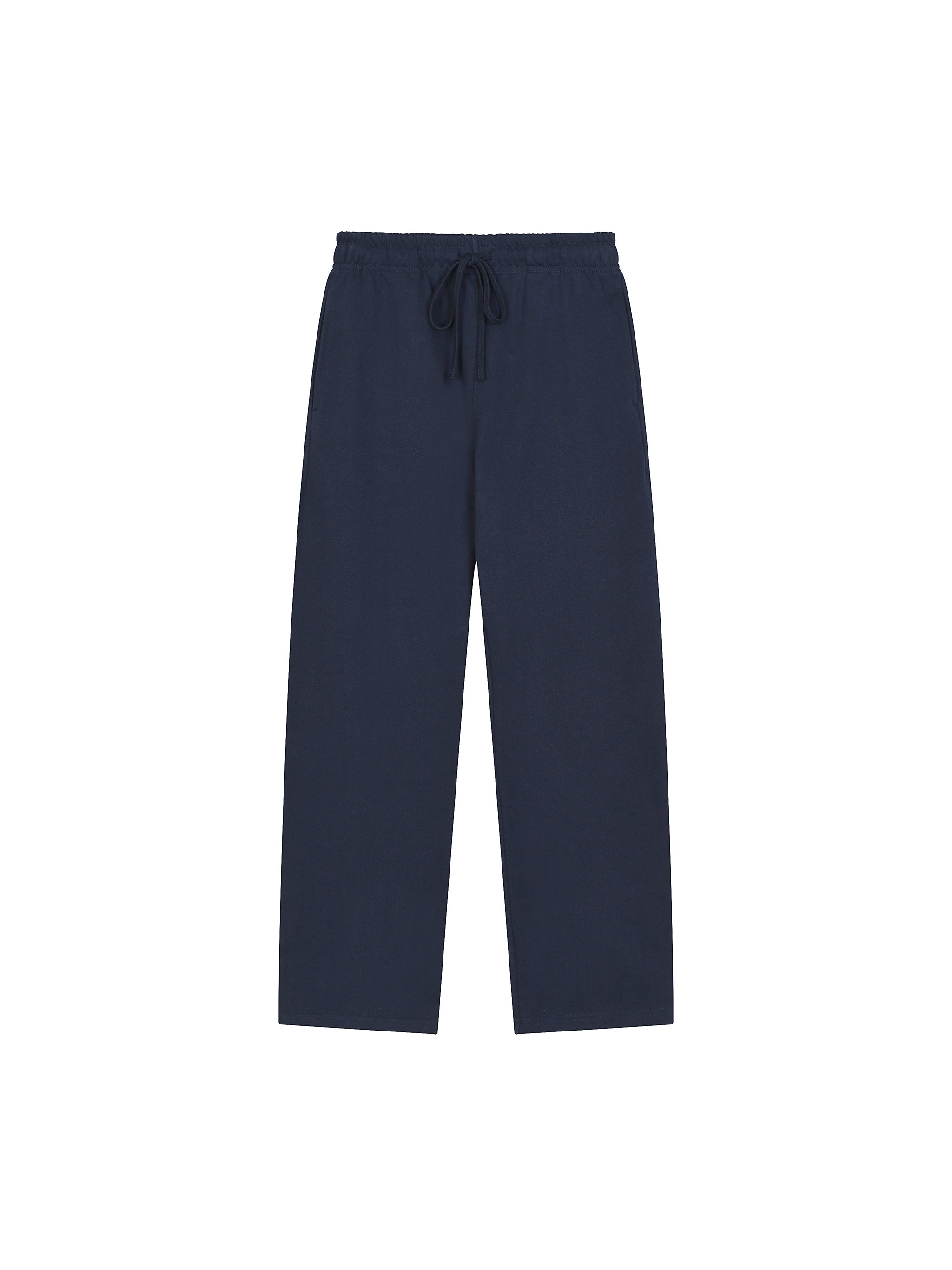 Solid Color Straight-Leg Sweatpants