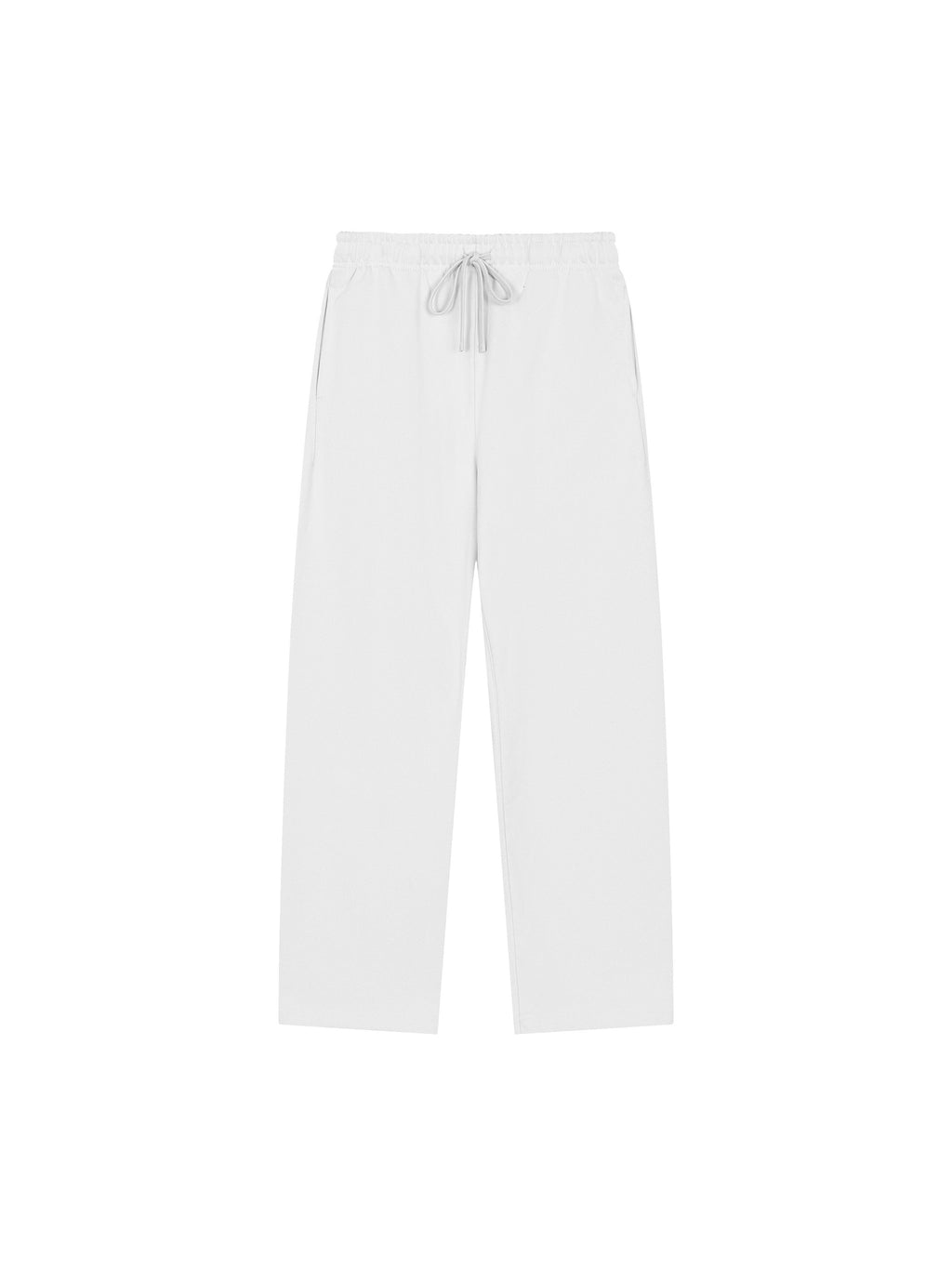 Solid Color Straight-Leg Sweatpants