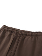 Solid Color Straight-Leg Sweatpants