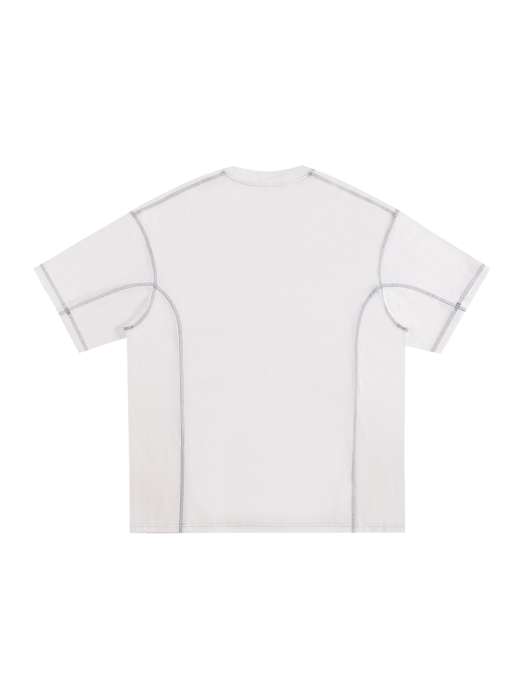 Streetwear Contrast-Stitched Cotton T-Shirt