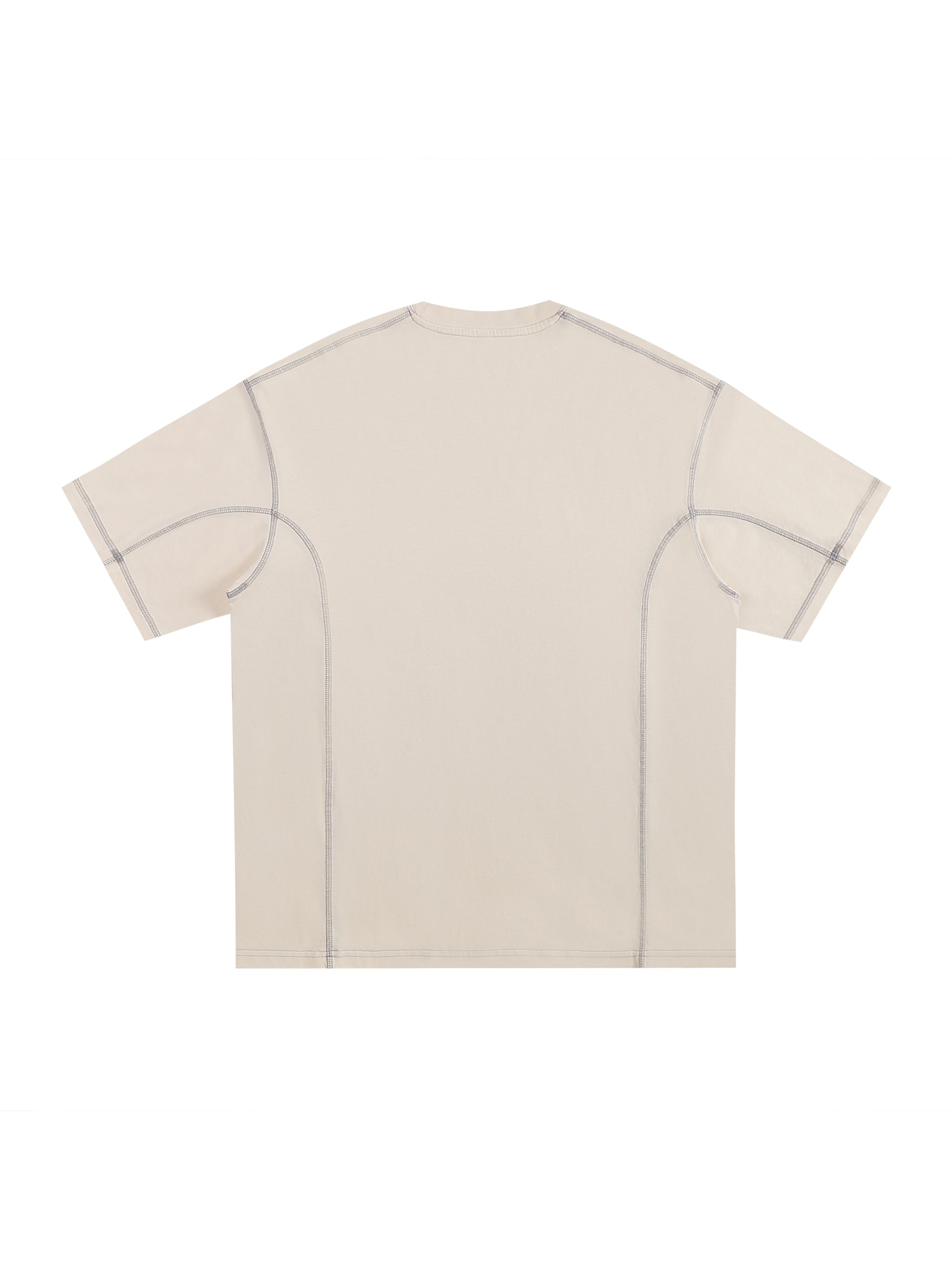 Streetwear Contrast-Stitched Cotton T-Shirt