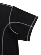 Streetwear Contrast-Stitched Cotton T-Shirt