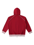 Striped Trim Zip-Up Hoodie