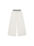 Striped Waist Wide Leg Pants
