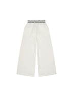 Striped Waist Wide Leg Pants