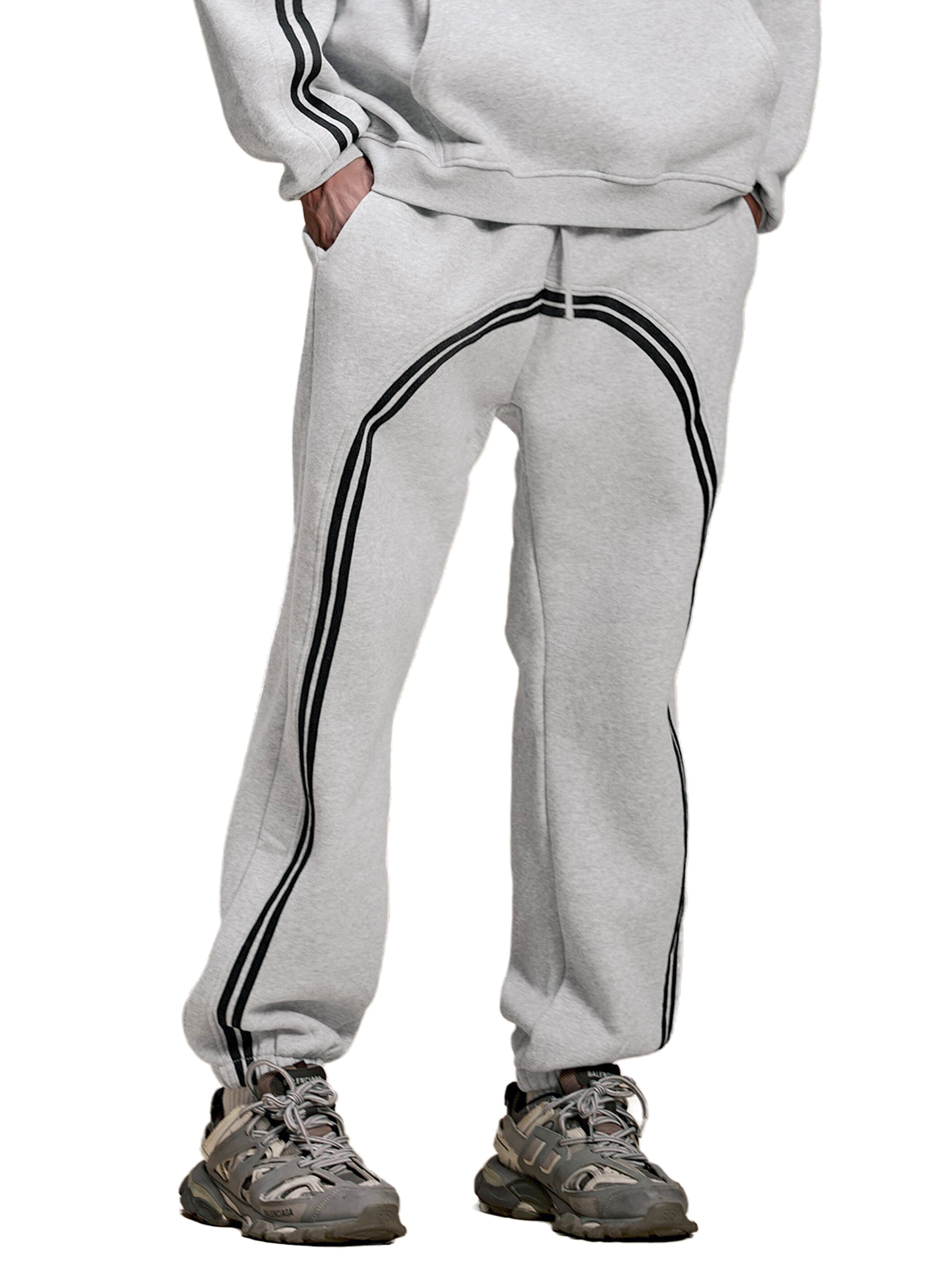 Sun Fade Contrast Tape Fleece Jogged Sweatpants
