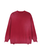 Sun Fade Distressed Ripped Crewneck sweater
