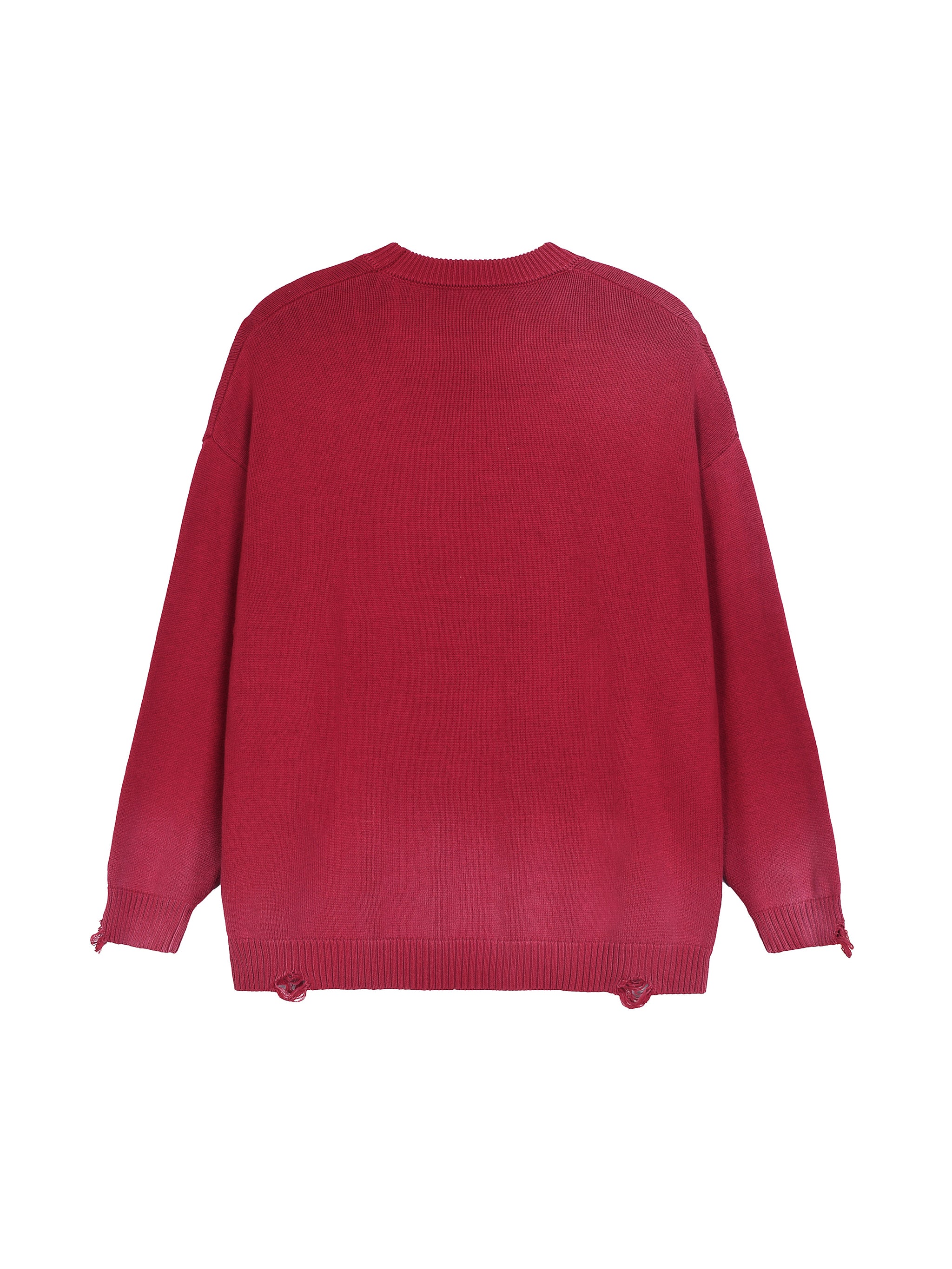 Sun Fade Distressed Ripped Crewneck sweater