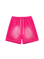 Sun Fade Raw Edge Cotton Shorts