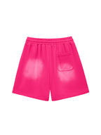 Sun Fade Raw Edge Cotton Shorts
