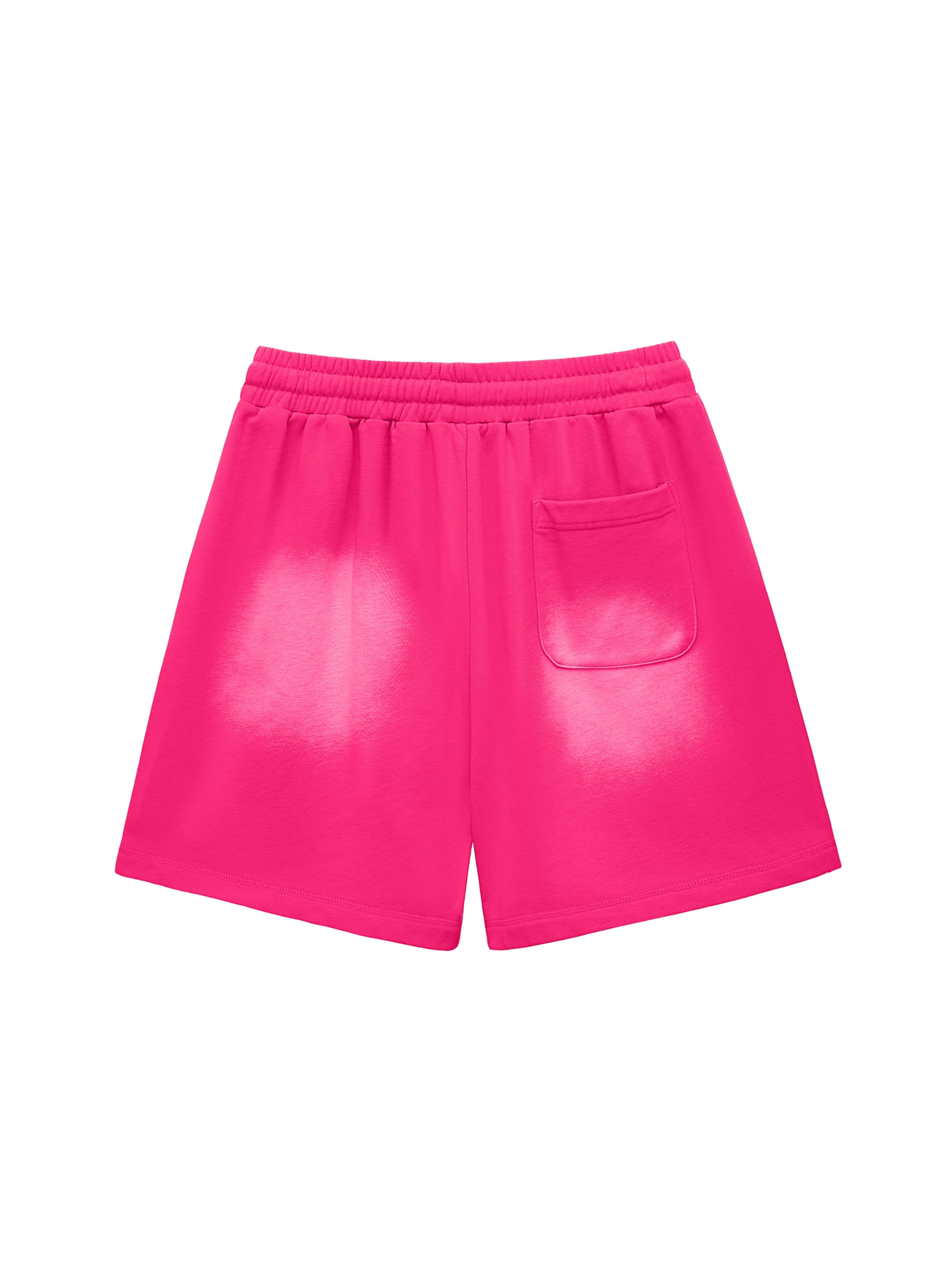 Sun Fade Raw Edge Cotton Shorts