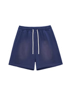 Sun Fade Raw Edge Cotton Shorts