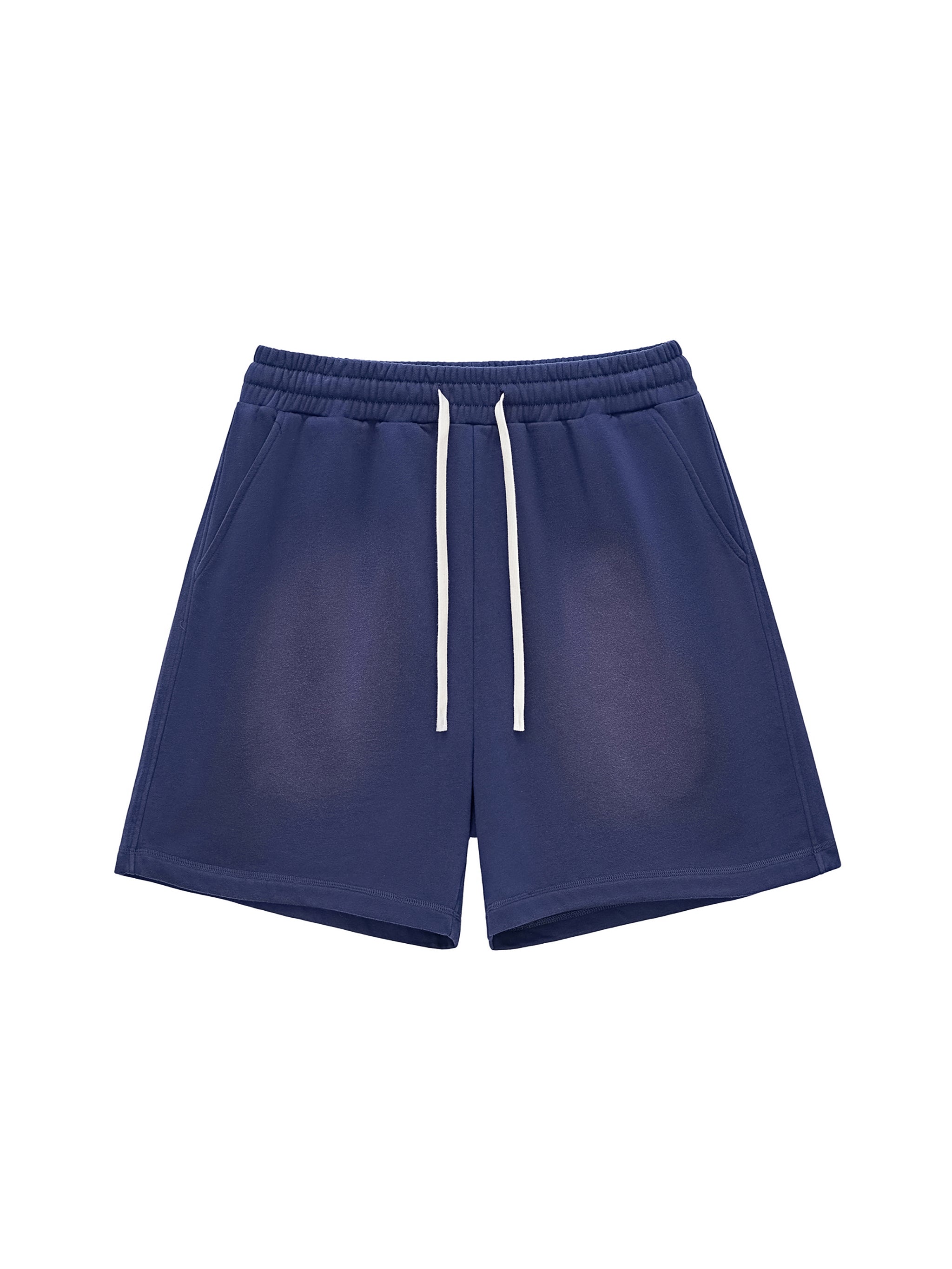 Sun Fade Raw Edge Cotton Shorts