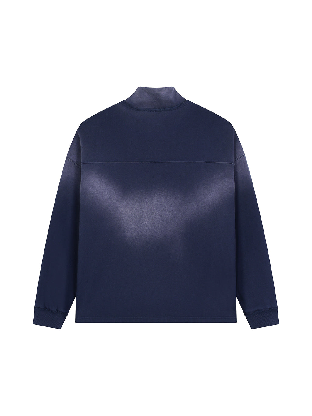 Sun Fade Raw Edge Quarter-Zip Sweatshirt