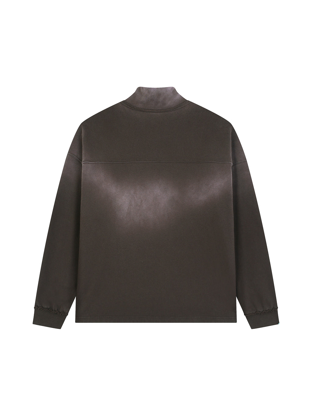 Sun Fade Raw Edge Quarter-Zip Sweatshirt