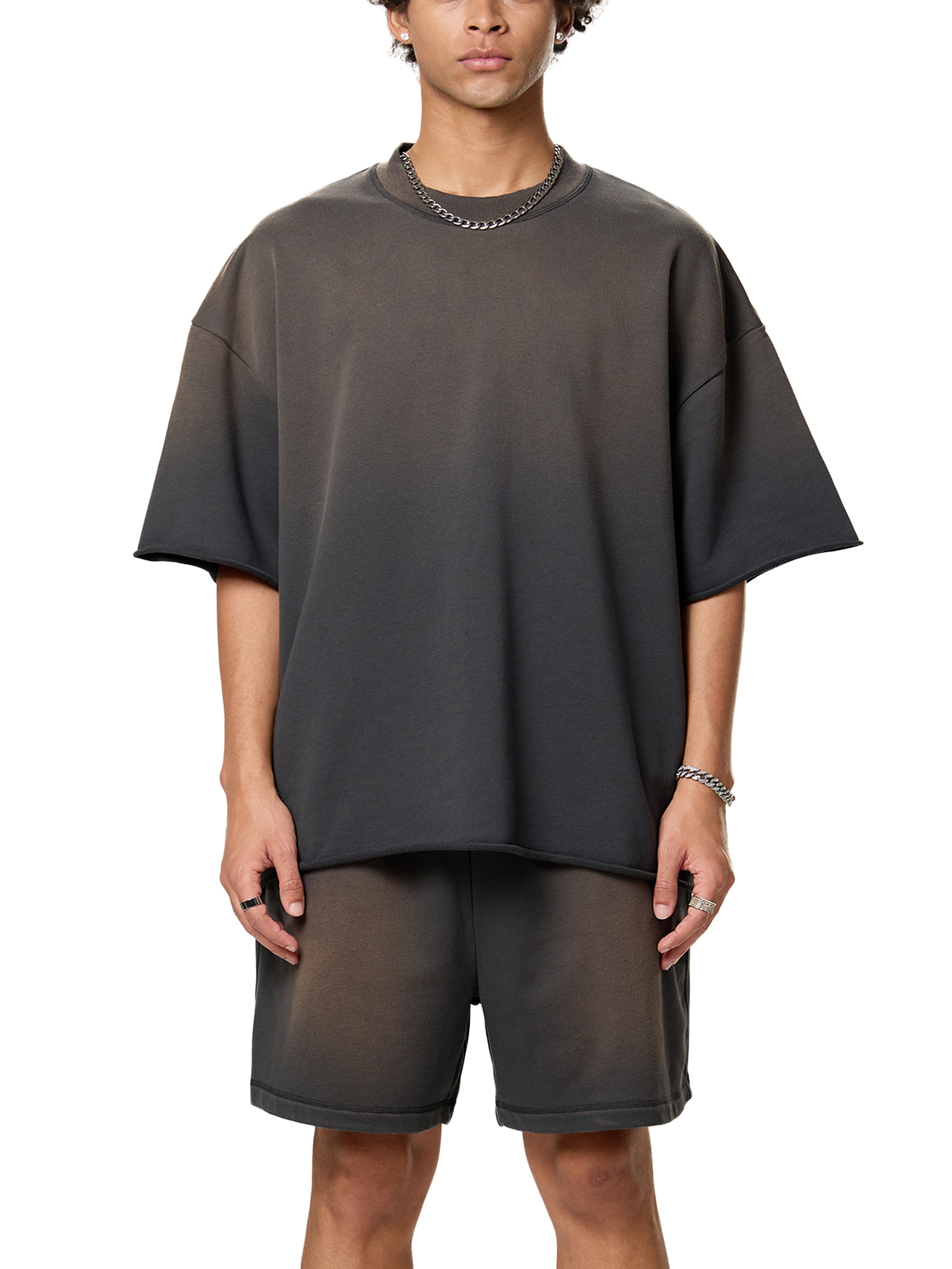 Sun Fade Raw Edge T-Shirt