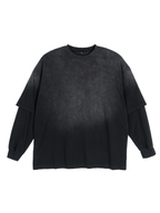 Sunfade Hand-Frayed Faux Two-Piece T-Shirt