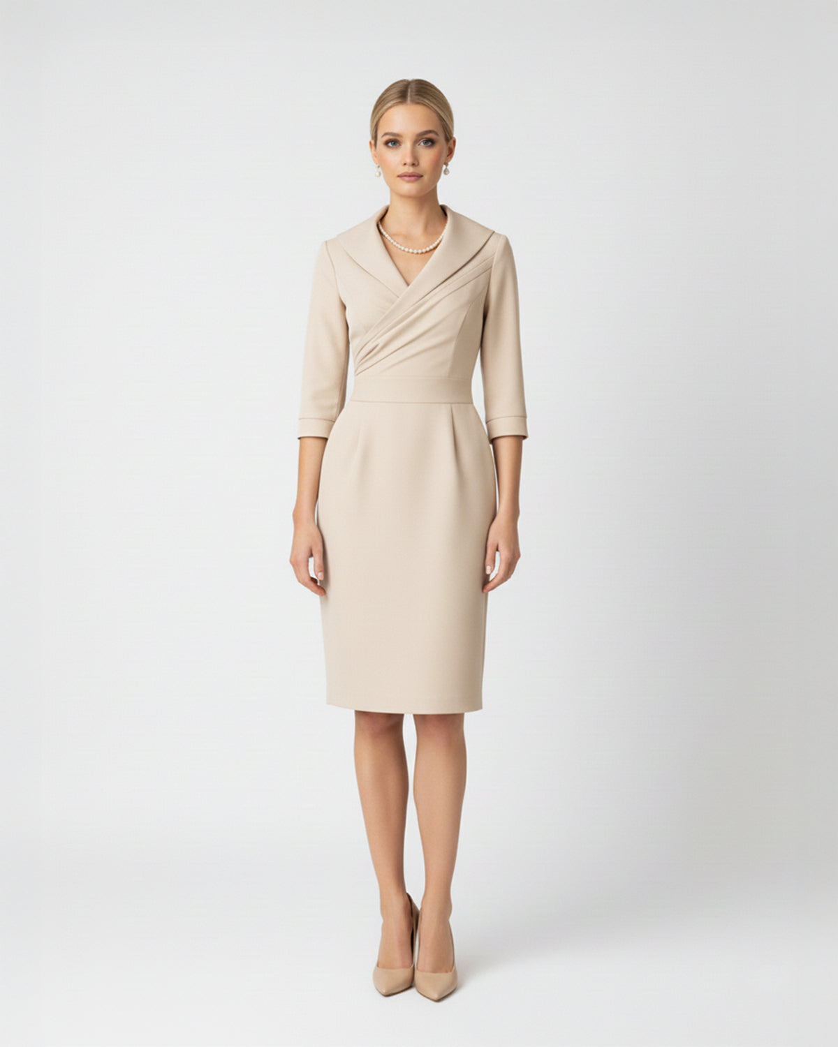 Surplice Long Sleeve Dress
