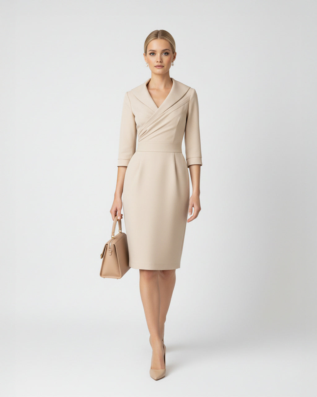 Surplice Long Sleeve Dress
