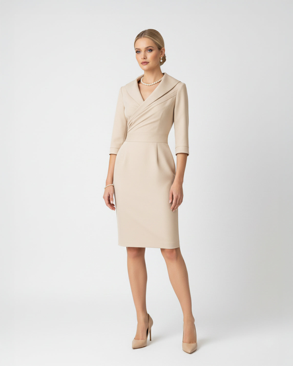 Surplice Long Sleeve Dress