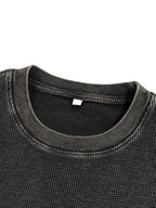 Textured Waffle Washed Boxy T-Shirt