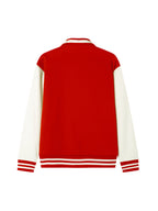 Two-Tone Fleeced Varsity Jacket