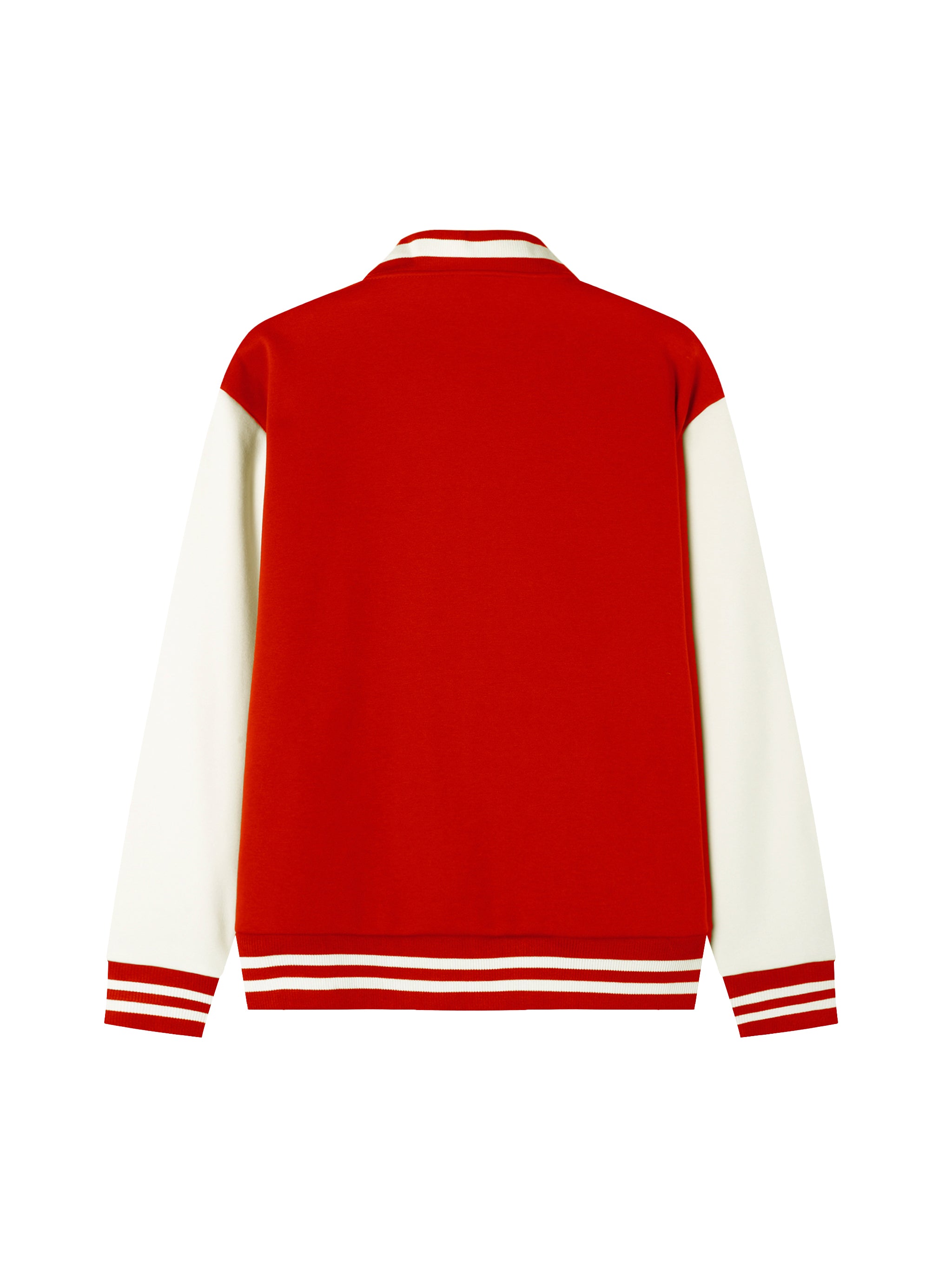 Two-Tone Fleeced Varsity Jacket