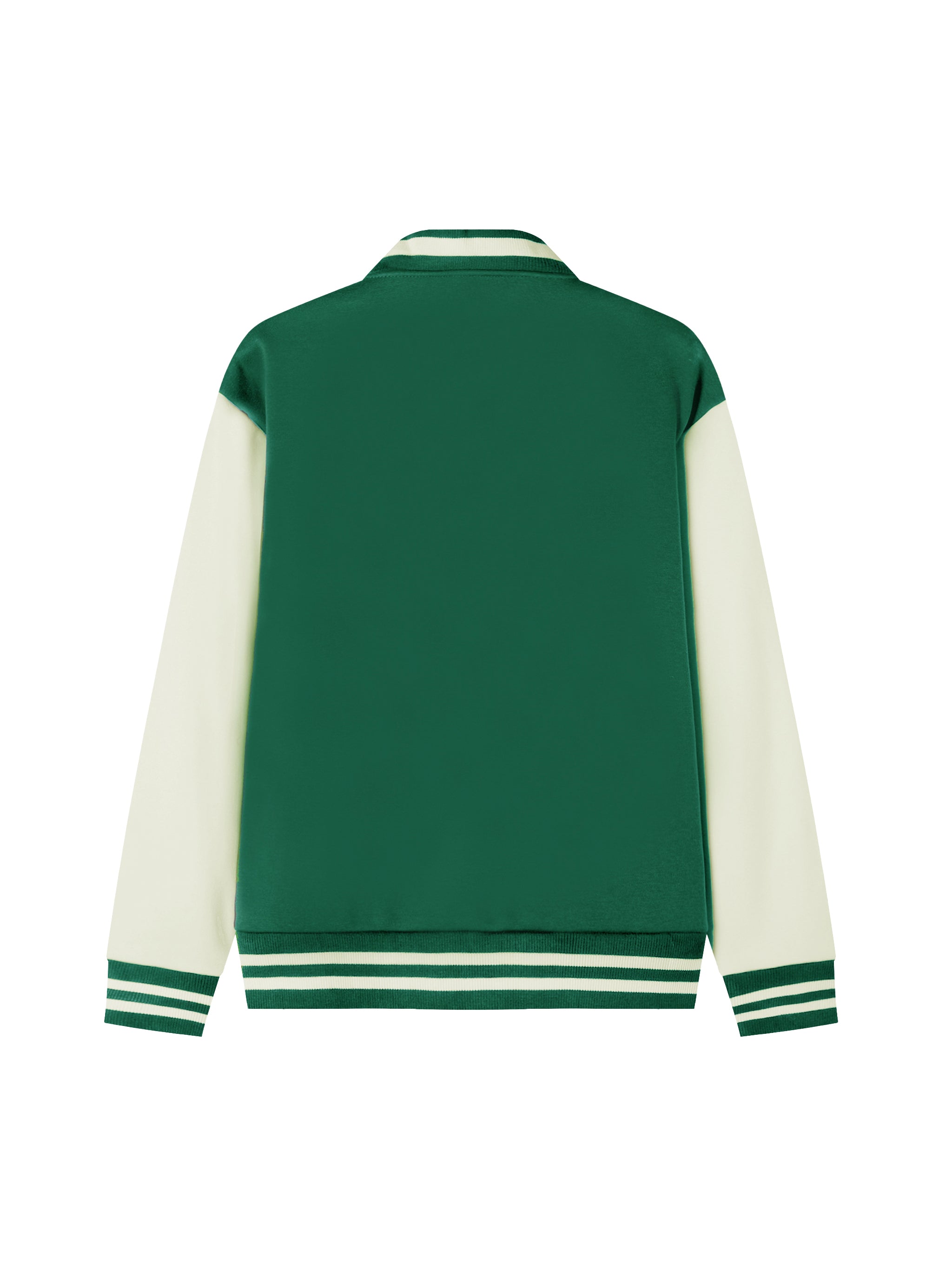 Two-Tone Fleeced Varsity Jacket