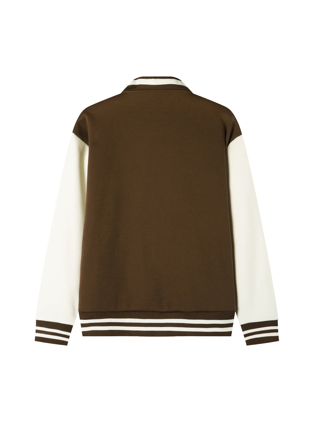 Two-Tone Fleeced Varsity Jacket
