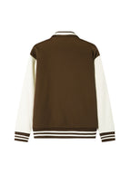 Two-Tone Fleeced Varsity Jacket