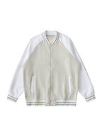 Two Tone Raglan Sleeve Varsity Jacket
